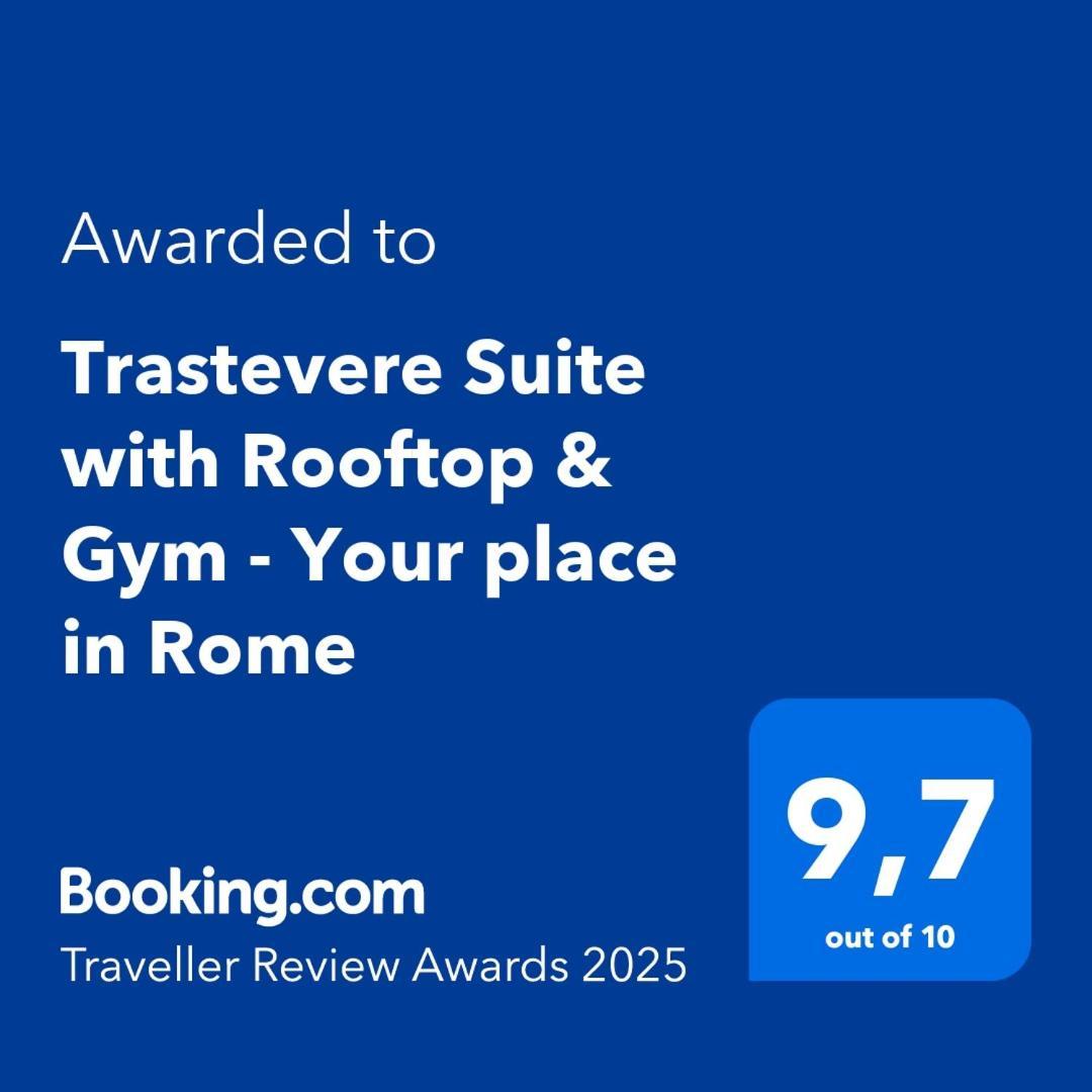Aurealiving - Trastevere Suite With Rooftop & Gym, Your Place In Rom Exteriör bild